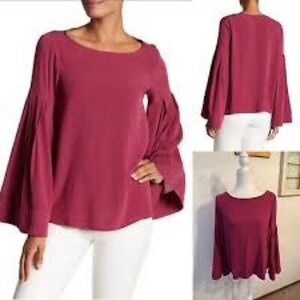 Ro & De Voluminous Bell Sleeve Blouse Size Medium